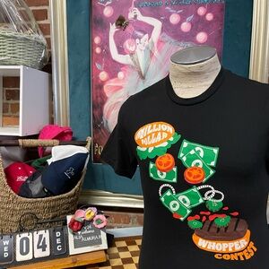 Burger King Staff T-shirt Black Medium Burger Contest Promotional